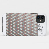 ばら色の金ゴールドのグリッターのシェブロンのモノグラムのiPhoneの箱 Case-Mate iPhoneケース (裏面(横))