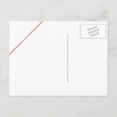 ばら色の金ゴールドのグリッターのシックな赤面のピンクの保存日付 案内ポストカード (裏面)