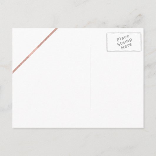 ばら色の金ゴールドのグリッターのシックな赤面のピンクの保存日付 案内ポストカード (裏面)