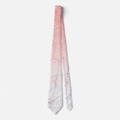 ばら色の金ゴールドのグリッターの大理石 ネクタイ (正面)