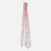 ばら色の金ゴールドのグリッターの大理石 ネクタイ (裏面)