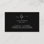 ばら色の金ゴールドのグリッターの手書きの原稿の書道 名刺 (裏面)