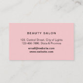 ばら色の金ゴールドのグリッターの滴りの唇のメーキャップアーティストのサロン 名刺 (裏面)