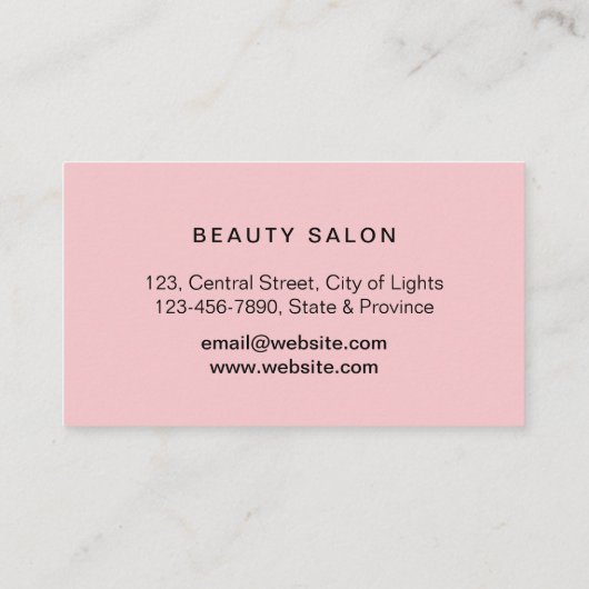 ばら色の金ゴールドのグリッターの滴りの唇のメーキャップアーティストのサロン 名刺 (裏面)