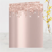 ばら色の金ゴールドのグリッターの火花の滴りの単に花嫁の美しい カード (黄色い花)