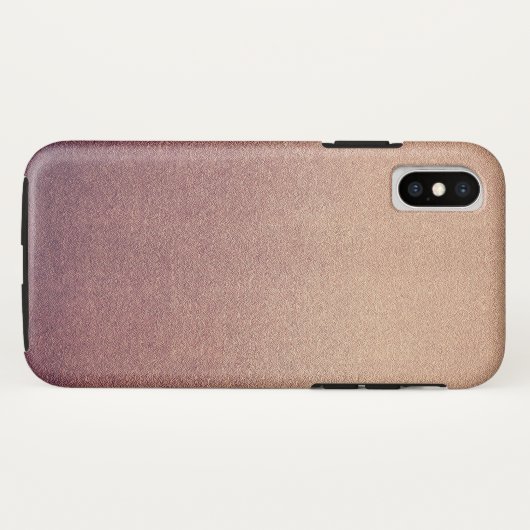 ばら色の金ゴールドのグリッターの砂の視覚質のグラデーションなライト Case-Mate iPhoneケース (裏面(横))