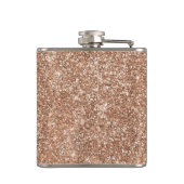 ばら色の金ゴールドのグリッターの輝きの光沢がある水差し フラスク (裏面)