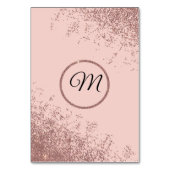 ばら色の金ゴールドのグリッターの輝きの赤面のピンクのテーブル数 テーブルナンバー (裏面)