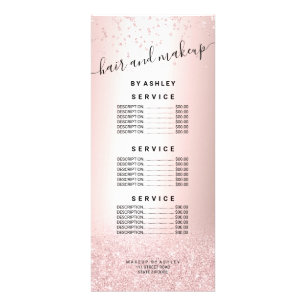 ばら色の金ゴールドのグリッターの金属輝きの紙吹雪の価格 ラックカード