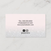 ばら色の金ゴールドのグリッターの鞭及び額のメーキャップアーティスト 名刺 (裏面)