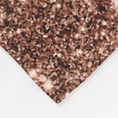 ばら色の金ゴールドのグリッター毛布 フリースブランケット (角)