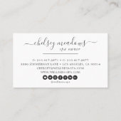 ばら色の金ゴールドのスパのロゴの名刺 名刺 (裏面)