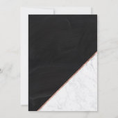 ばら色の金ゴールドのタイポグラフィの大理石の黒板の菓子16 招待状 (裏面)