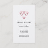 ばら色の金ゴールドのダイヤモンド 名刺 (裏面)