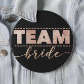 ばら色の金ゴールドのチーム花嫁のバチェロレッテ 缶バッジ (インサイチュ)