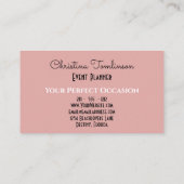 ばら色の金ゴールドのピンクのグリッターの美しいのプロフェッショナルのモダン 名刺 (裏面)