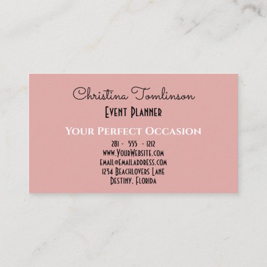 ばら色の金ゴールドのピンクのグリッターの美しいのプロフェッショナルのモダン 名刺 (裏面)