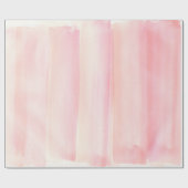 ばら色の金ゴールドのピンクの水彩画のガーリーなパステル ラッピングペーパー (フラット)