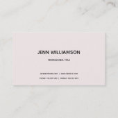 ばら色の金ゴールドのピンクの赤面の水彩画のモダンなスタイルカード 名刺 (裏面)