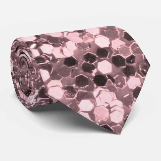 ばら色の金ゴールドのフェイクなグリッターの輝き ネクタイ (ロール)