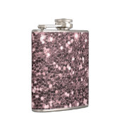ばら色の金ゴールドのフェイクなグリッターの輝き フラスク (右)