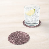 ばら色の金ゴールドのフェイクなグリッターの輝き ペーパーコースター (インサイチュ)