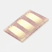 ばら色の金ゴールドのフェイクな金ゴールドホイルの輝きのリスト ポストイット (アングル)