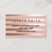 ばら色の金ゴールドのフェイクなGlitter&のばら色の金ゴールドホイルのネイル 名刺 (裏面)