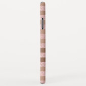 ばら色の金ゴールドのフェイクなGlitter&のばら色の金ゴールドホイルは縞で飾ります Case-Mate iPhoneケース (裏面/右)