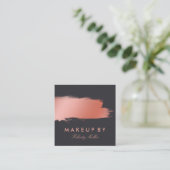 ばら色の金ゴールドのブラシの打撃の化粧 スクエア名刺 (スタンド正面)