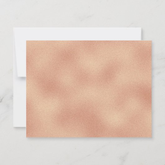 ばら色の金ゴールドのボーダーモダンな結婚式の応答カード 出欠カード (裏面)