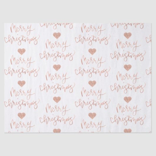 ばら色の金ゴールドのメリークリスマスのティッシュペーパー 薄葉紙 (正面)