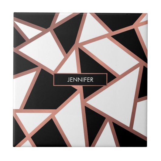 ばら色の金ゴールドのモザイク タイル (正面)