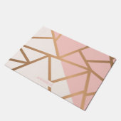 ばら色の金ゴールドのモザイク ドアマット (アングル)