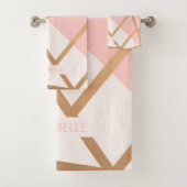 ばら色の金ゴールドのモザイク バスタオルセット (インサイチュ)