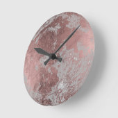 ばら色の金ゴールドのモダンな満月 ラウンド壁時計 (傾斜)