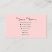 ばら色の金ゴールドの人魚のLipSenseのメーキャップアーティスト 名刺 (裏面)