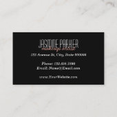 ばら色の金ゴールドの口紅の大理石の名刺 名刺 (裏面)