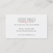 ばら色の金ゴールドの口紅の大理石の名刺 名刺 (裏面)