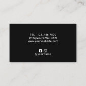 ばら色の金ゴールドの唇のサロンのメーキャップアーティスト指 名刺 (裏面)