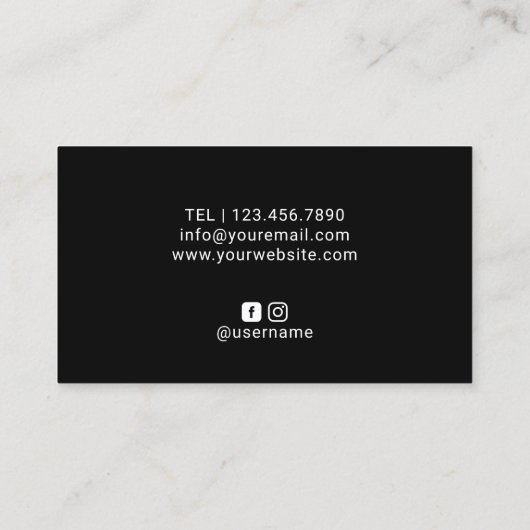 ばら色の金ゴールドの唇のサロンのメーキャップアーティスト指 名刺 (裏面)