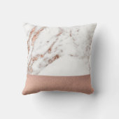 ばら色の金ゴールドの大理石およびホイルの装飾用クッション クッション (裏面)
