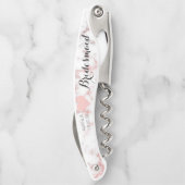 ばら色の金ゴールドの大理石のブライダルパーティのガーリーな新婦付添人 ソムリエナイフ (裏面)