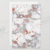 ばら色の金ゴールドの大理石の質 便箋 (正面/裏面)