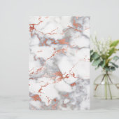 ばら色の金ゴールドの大理石の質 便箋 (スタンド正面)