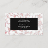 ばら色の金ゴールドの大理石ホイルの質 割引カード (裏面)