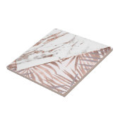 ばら色の金ゴールドの大理石及び熱帯シダ タイル (側面)