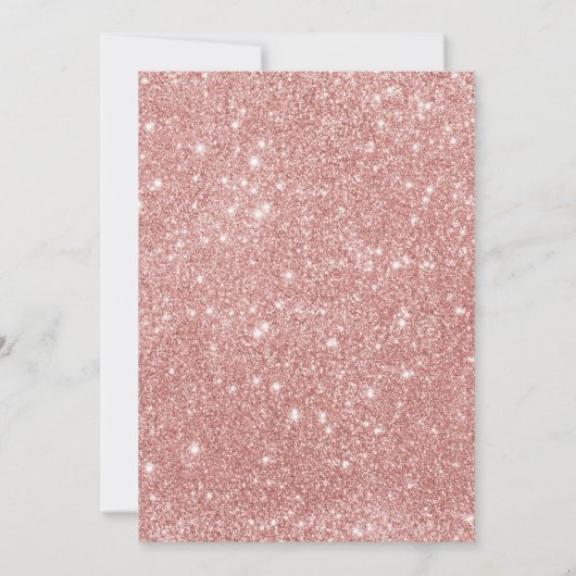 ばら色の金ゴールドの女性のカーボーイのベビーシャワーのレース 招待状 (裏面)