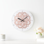 ばら色の金ゴールドの曼荼羅の柱時計 ラージ壁時計 (ホーム)