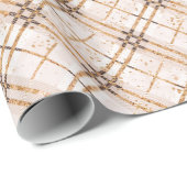 ばら色の金ゴールドの格子縞の輝き ラッピングペーパー (ロールコーナー)